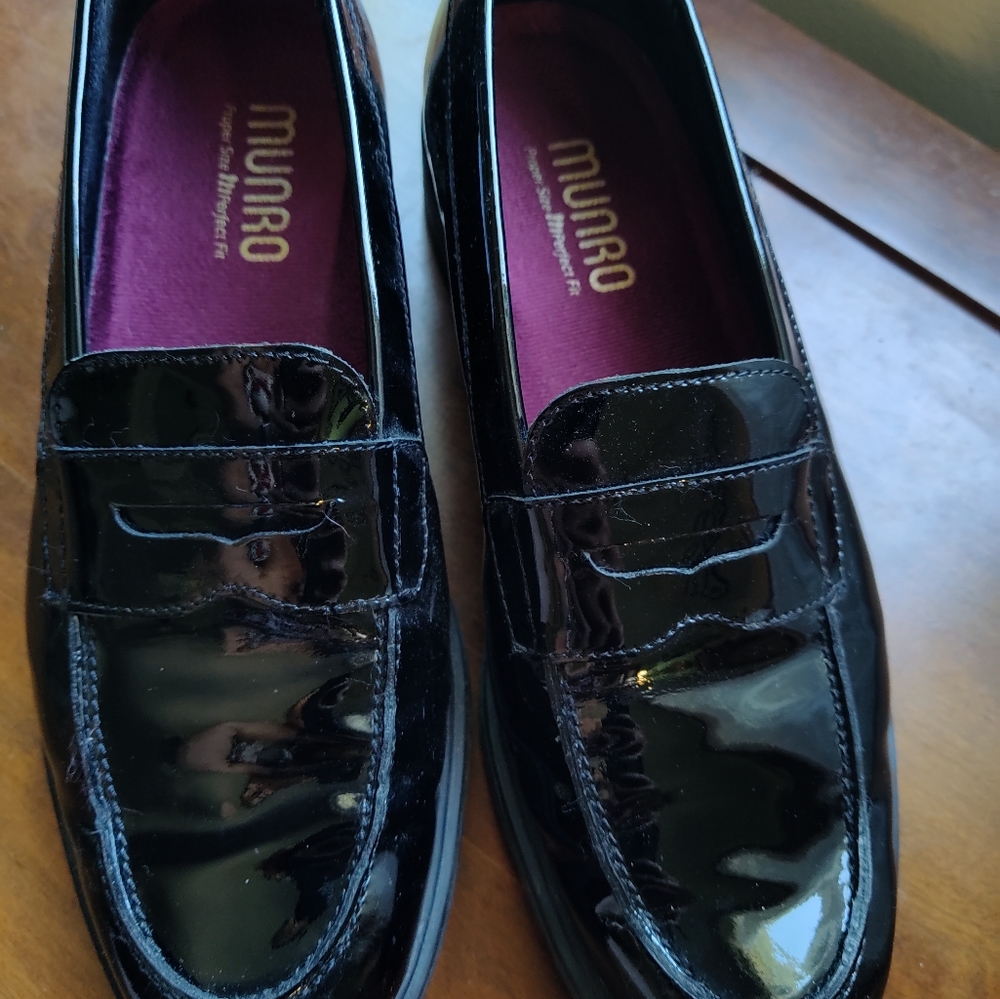 Murano Black Patent Leather Loafers
